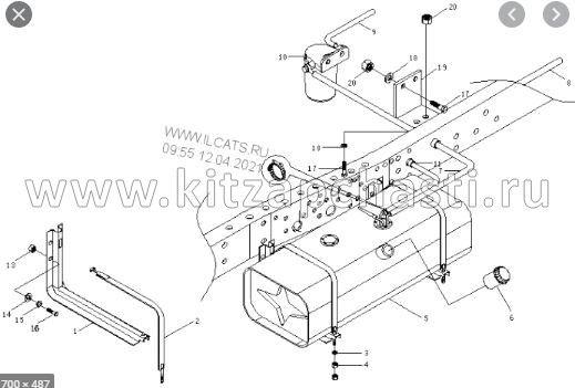 Кронштейн топливного бака Baw Fenix 1044 Eвро 3  BP10441110020